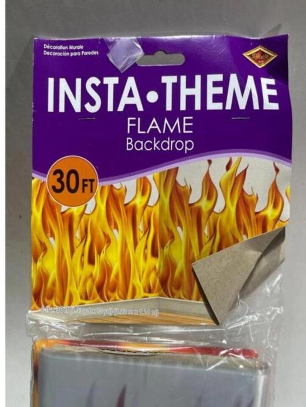 30×4 ft Flame Fire Halloween Backdrop
